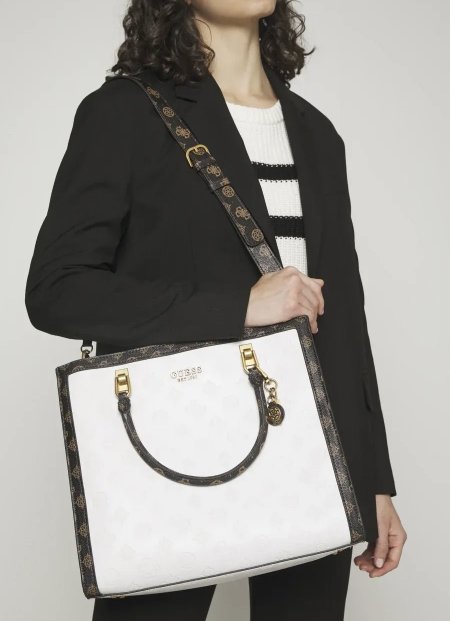 شنطة - Guess Abey Elite Tote - ابيض